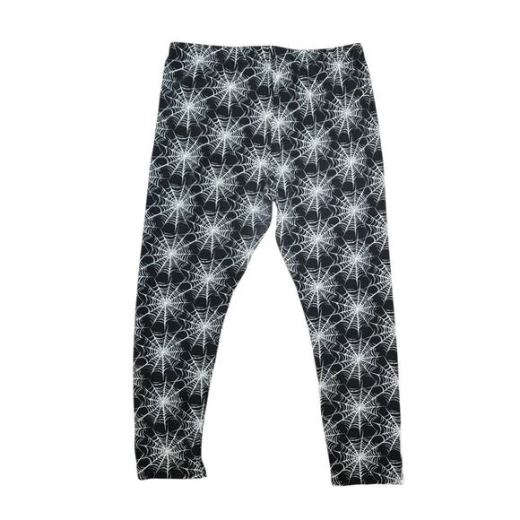 No Boundaries Halloween Spider Web Ankle Legging Juniors Size XL (15-17) - Picture 2 of 9
